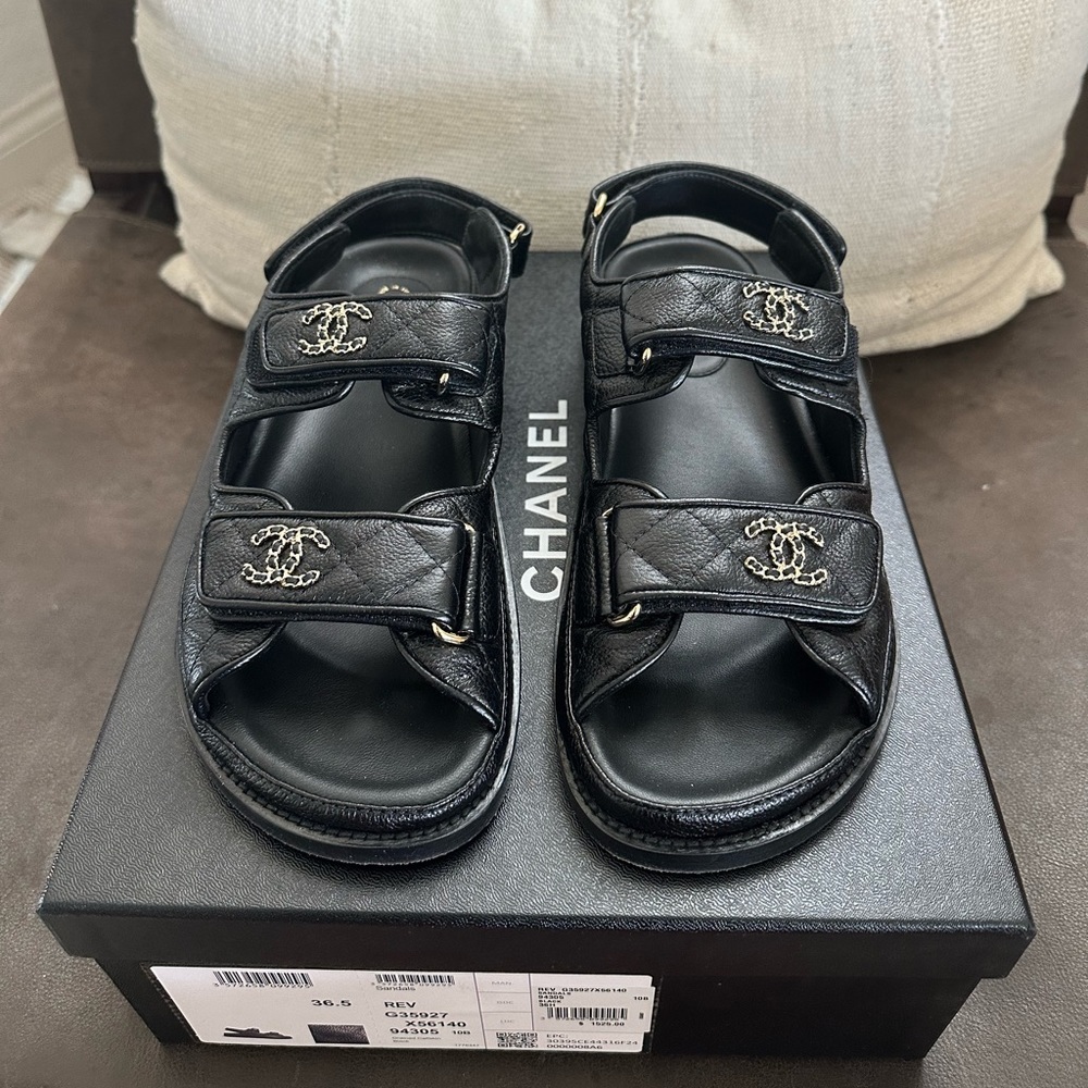CHANEL Dad Sandals 36.5